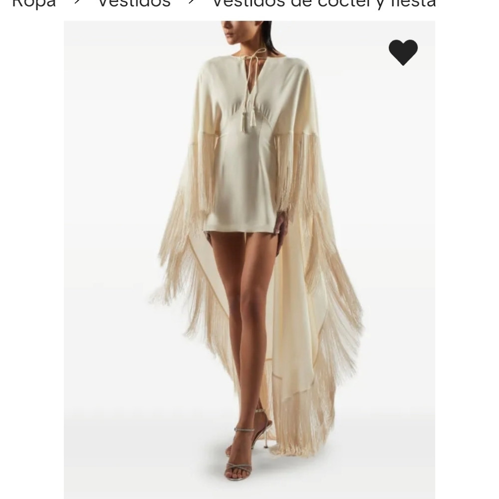 Elegant Cream Fringe Dress